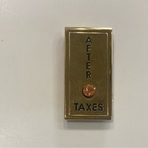 After Taxes money clip-goldtone